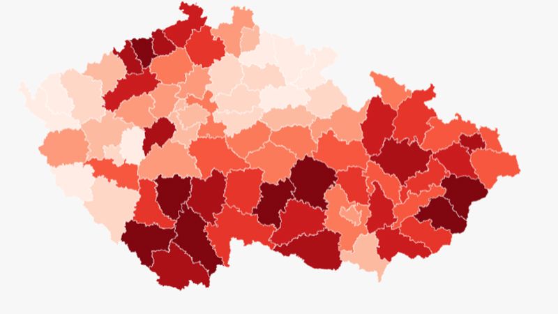 MAPA: 16 : 271 aneb Jak rozdílně se v Česku vyvíjí epidemie